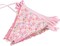 39 ft Triangle Bunting Banner – 42 Pcs Pink Tea Party Floral Cotton Fabric Pennants for Birthday, Wedding, Baby Shower, Outdoor & Home Décor